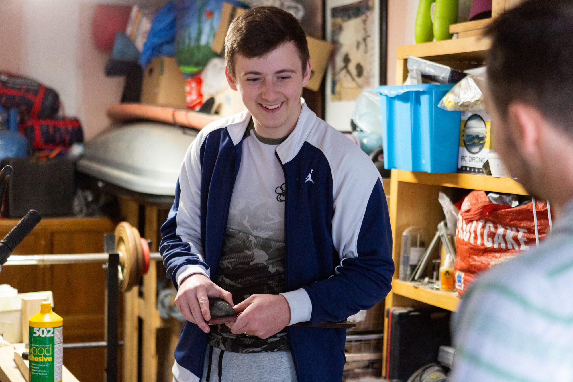 Smiling man in workshop