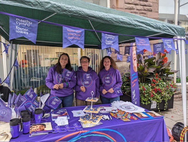 Foster Wales Caerphilly team working a stand